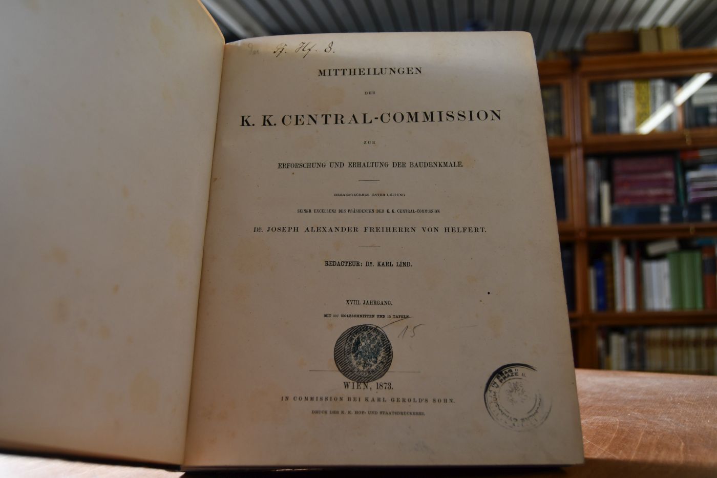 Mittheilungender K.K. Centralcommission zur Erforschung und Erhaltung der Baudenkmale. XVIII. Jahrgang