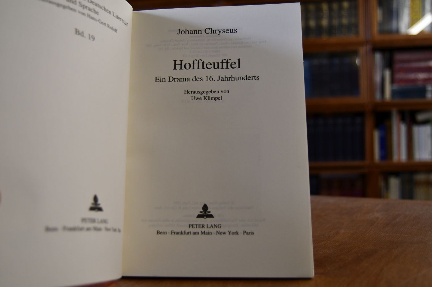 Hoffteuffel. Ein Drama des 16. Jahrhunderts.