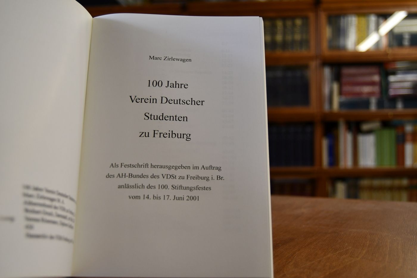 100 Jahre Verein Deutscher Studenten zu Freiburg.