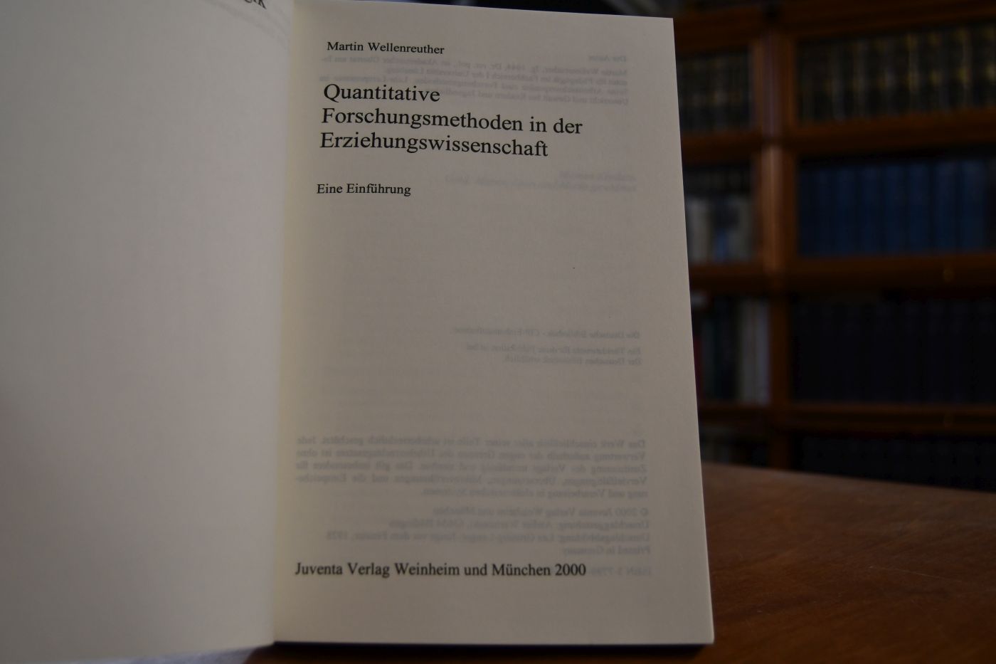Quantitative Forschungsmethoden in der Erziehungswissenschaft. Eine Einführung.