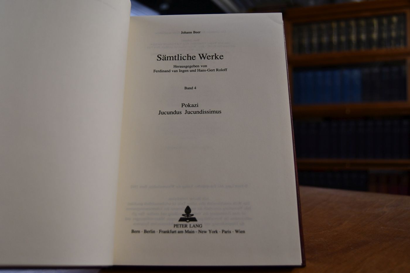 Sämtliche Werke, Bd. 4., Pokazi und Jucundus Jucundissimus.