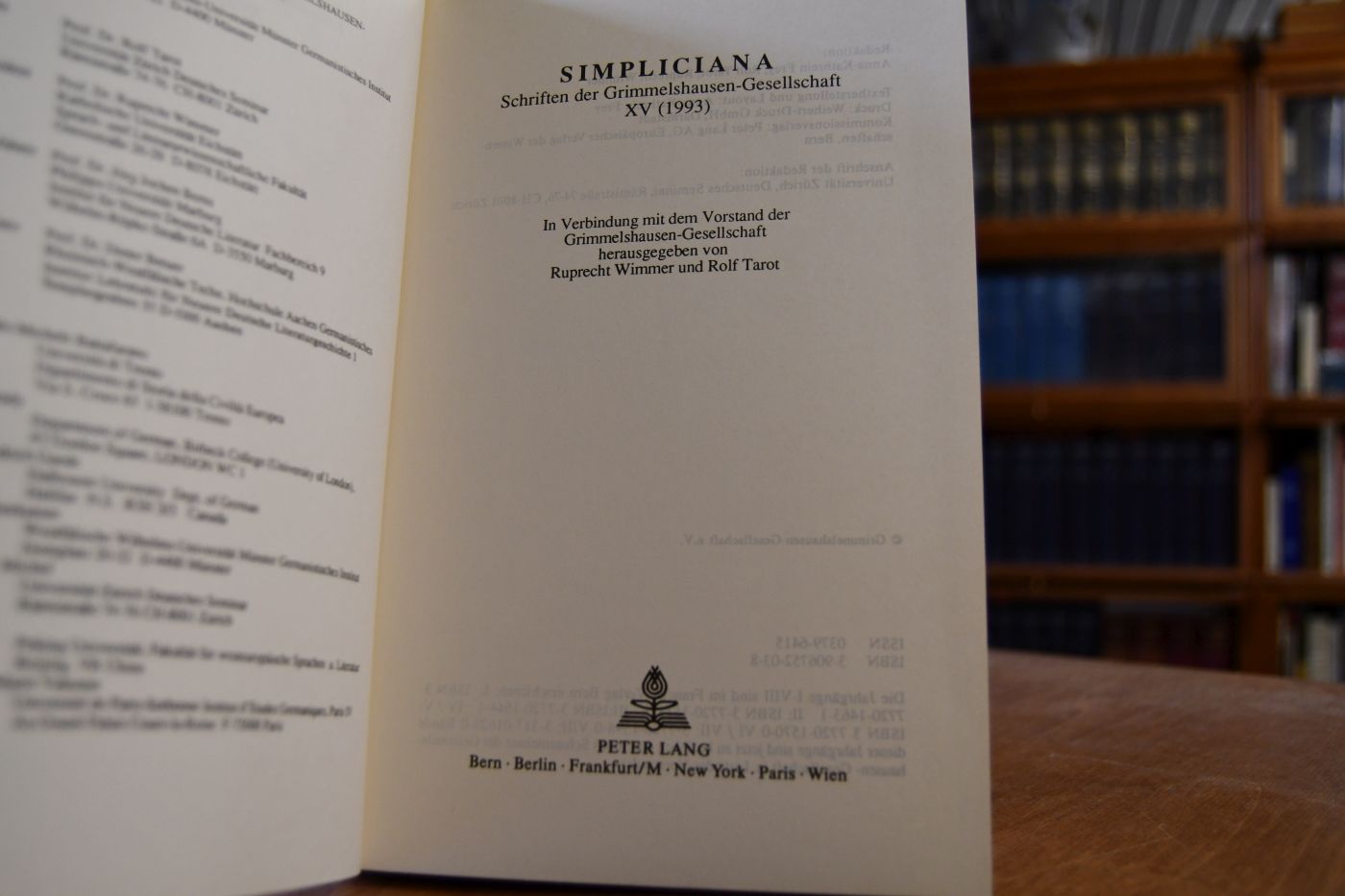 Simpliciana. Schriften der Grimmelshausen-Gesellschaft XV (1993).