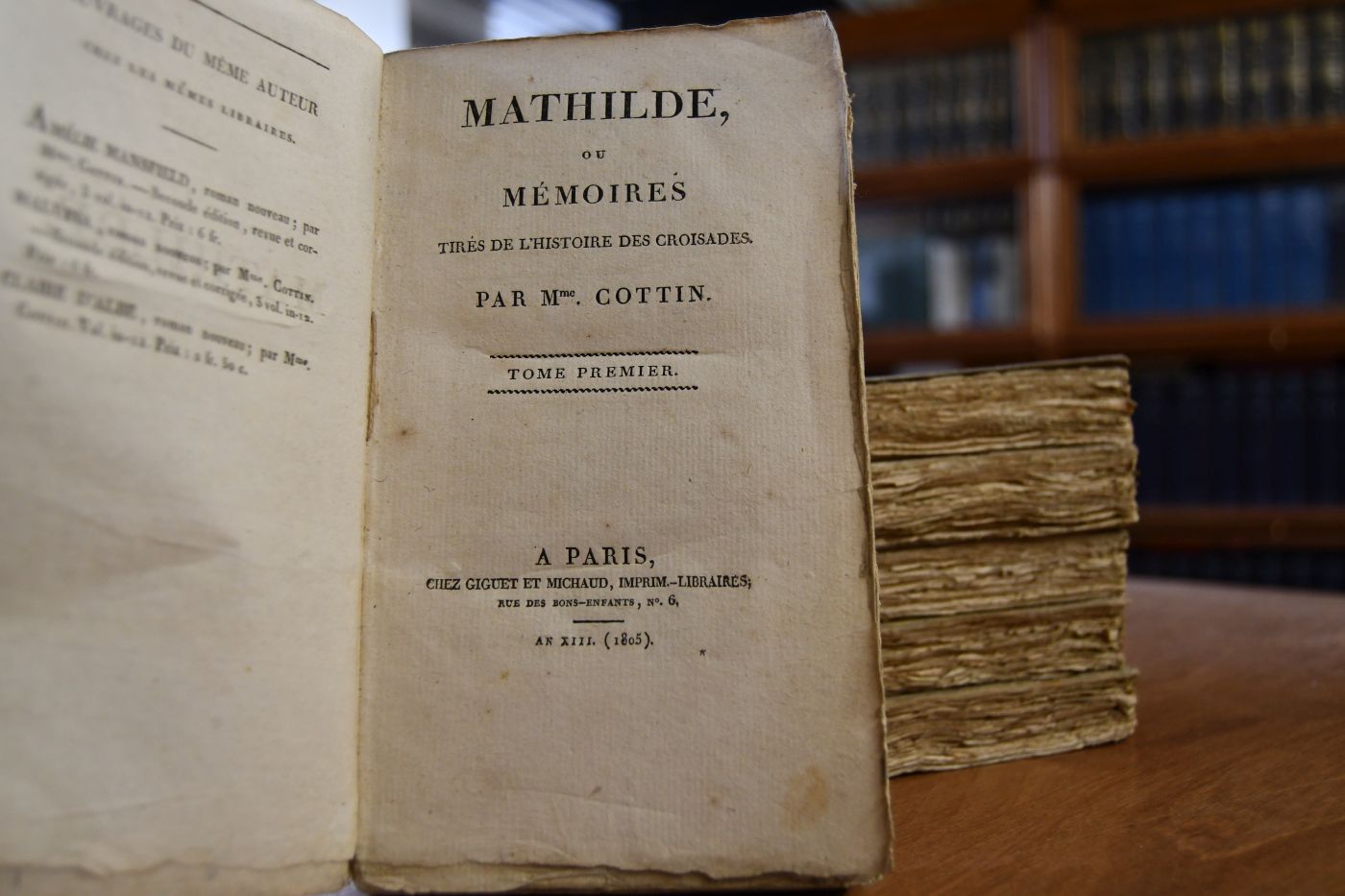 Mathilde ou Memoires tires de l`histoire des Croisades. 6 Bde.