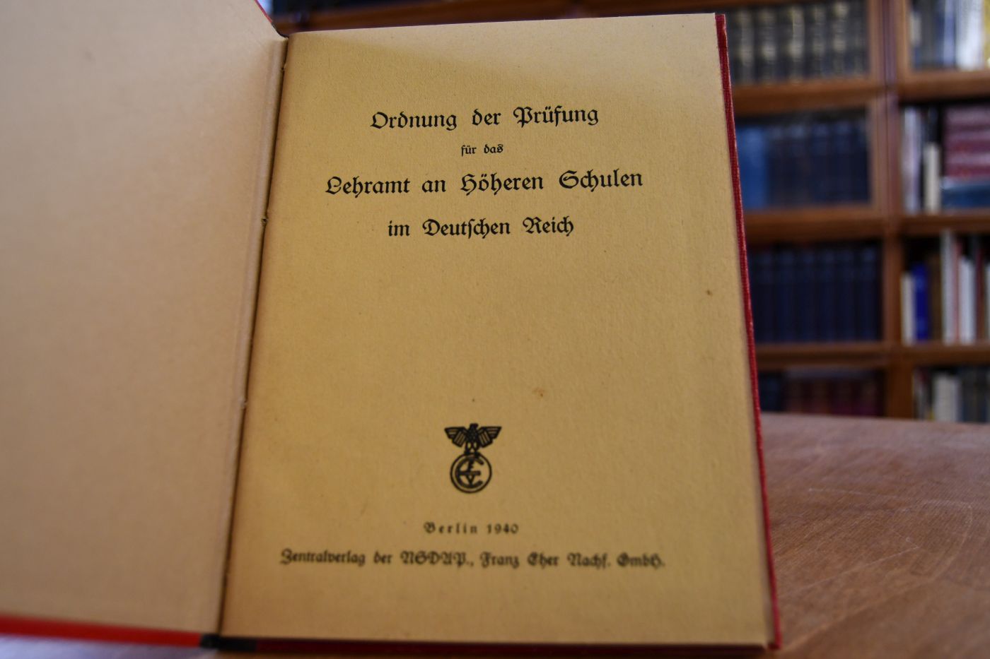 Ordnung der Prüfung für das Lehramt an Höheren Schulen im Deutschen Reich.