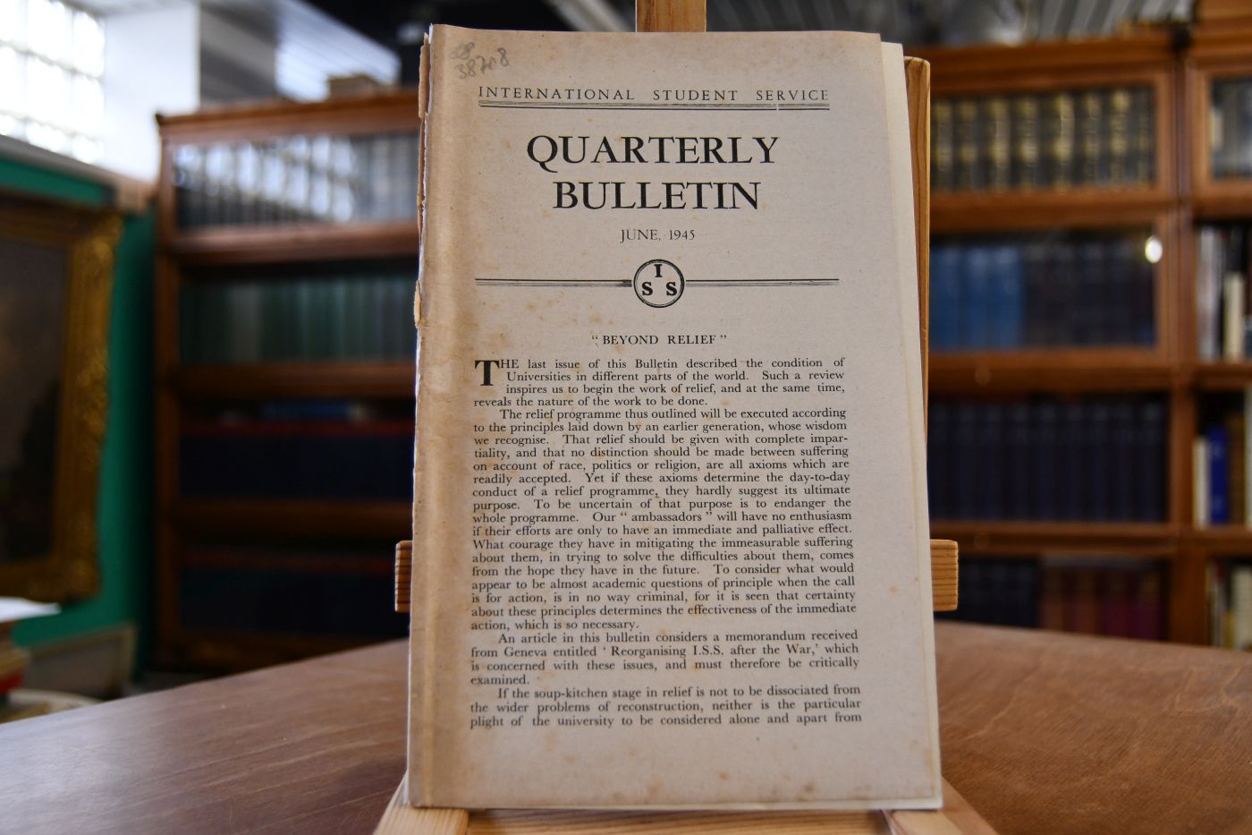 International Student Service (ISS) Quarterly Bulletin June 1945.