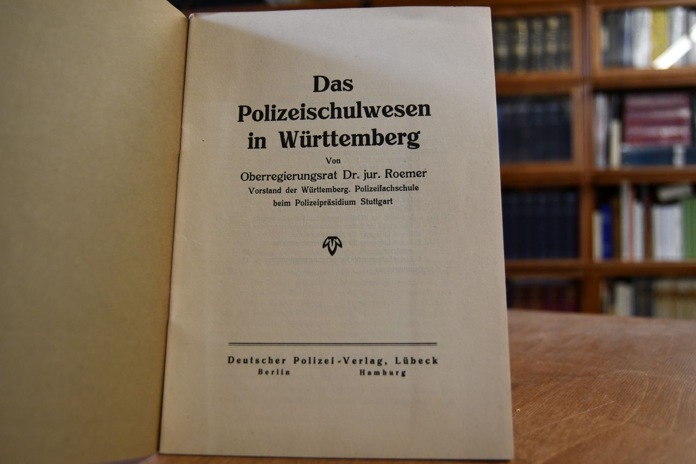 Das Polizeischulwesen in Württemberg.