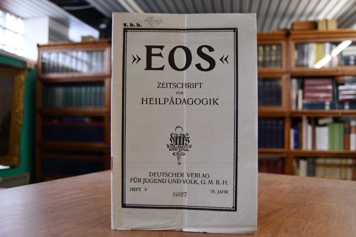 "EOS" Zeitschrift für Heilpädagogik, Heft 6, 19. Jahr, 1927.