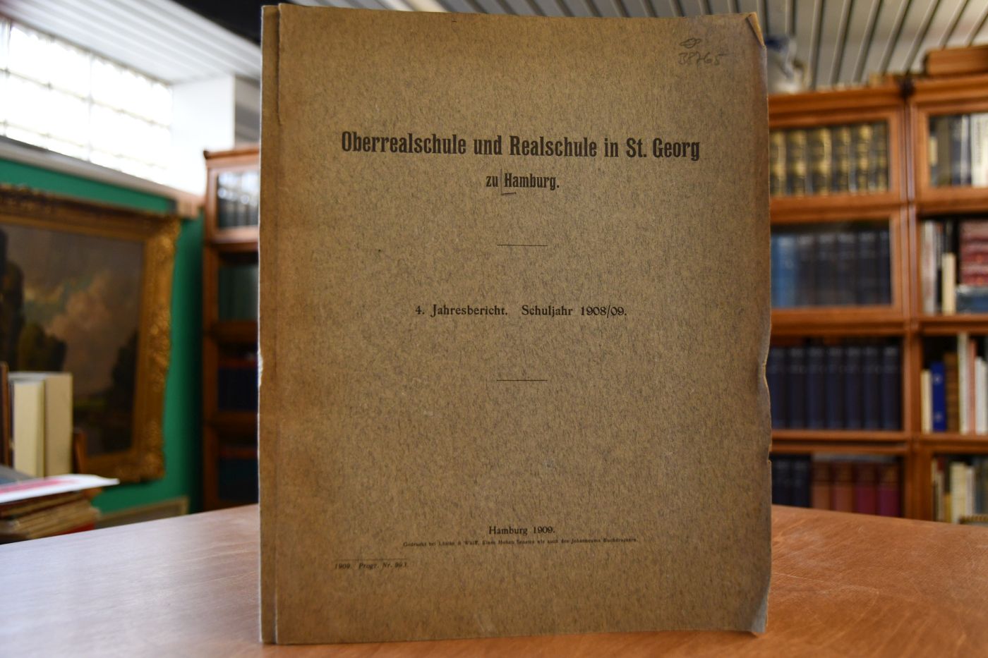 Oberrealschule und Realschule in St. Georg zu Hamburg. 4. Jahresbericht Schuljahr 1908/09.