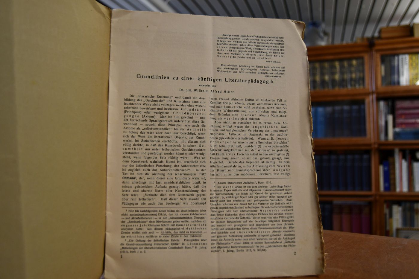 Grundlinien zu einer künftigen Literaturpädagogik.