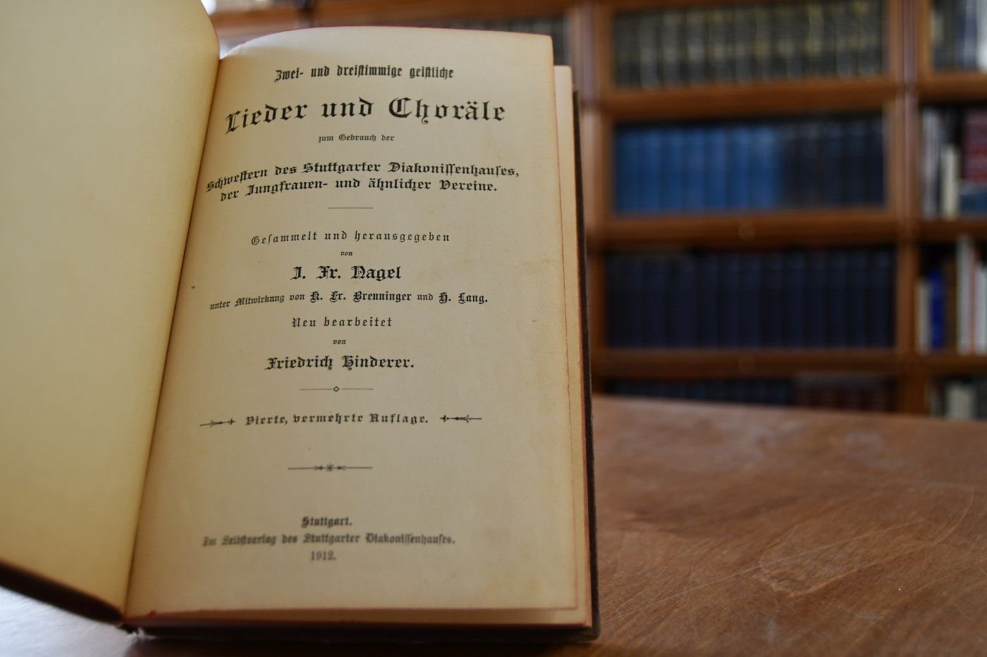 Zwei- und dreistimmige geistlicher Lieder und Choräle zum Gebrauch der Schwestern des Stuttgarter Diakonissenhauses, der Jungfrauen- und ähnlicher Vereine.