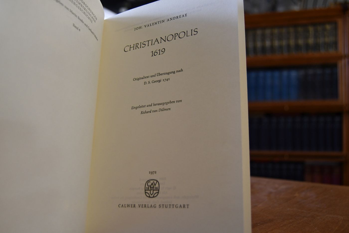 Christianopolis 1619, Orig.-Text u. Übertr. nach D. S. Georgi 1741.