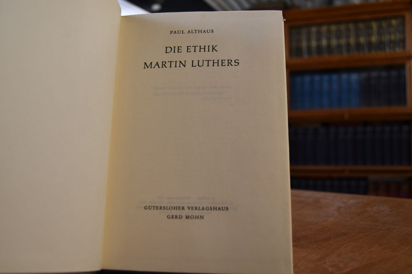 Die Ethik Martin Luthers.