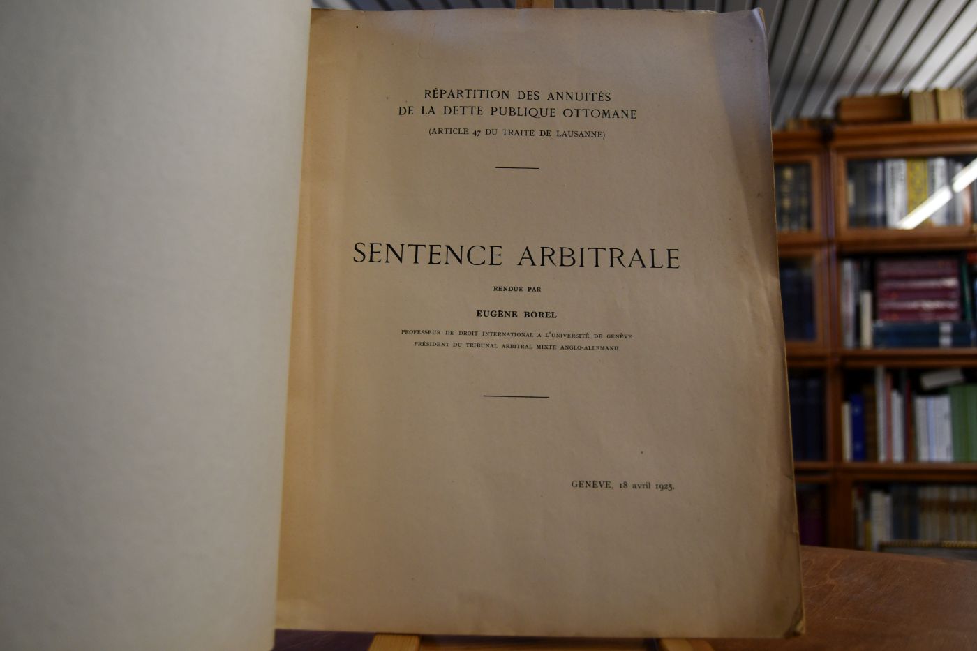 Repartition des Annuites de la Dette Publique Ottomane (Article 47 du Traite de Lausanne). Sentence Arbitrale 18 avril 1925.
