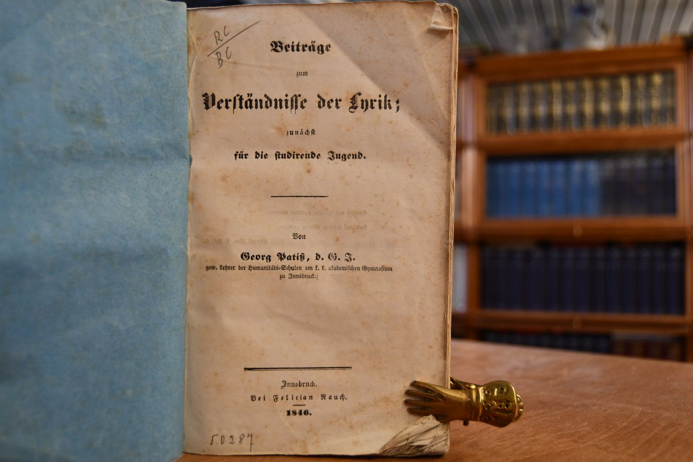Beiträge zum Verständnisse der Lyrik; zunächst für die studirende Jugend.