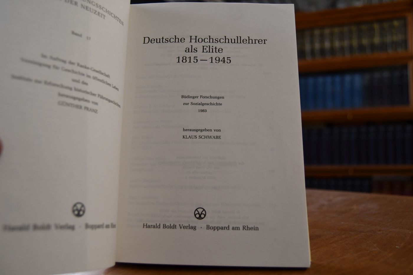 Deutsche Hochschullehrer als Elite. 1815 - 1945.