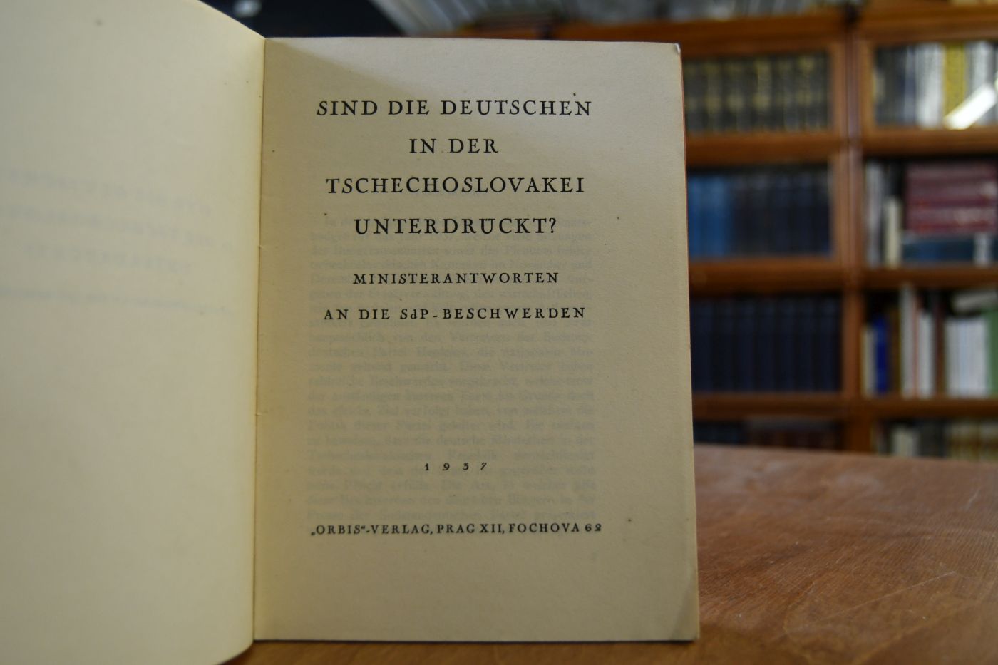 Sind die Deutschen in der Tschechoslovakei unterdrückt? Ministerantworten an die SdP-Beschwerden.