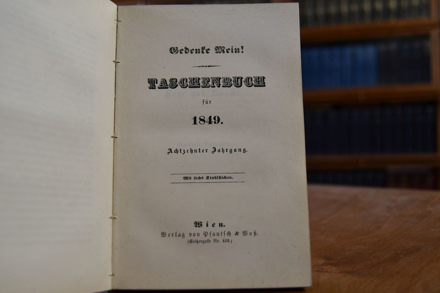 Gedenke Mein! Taschenbuch für 1849. 18. Jahrgang.