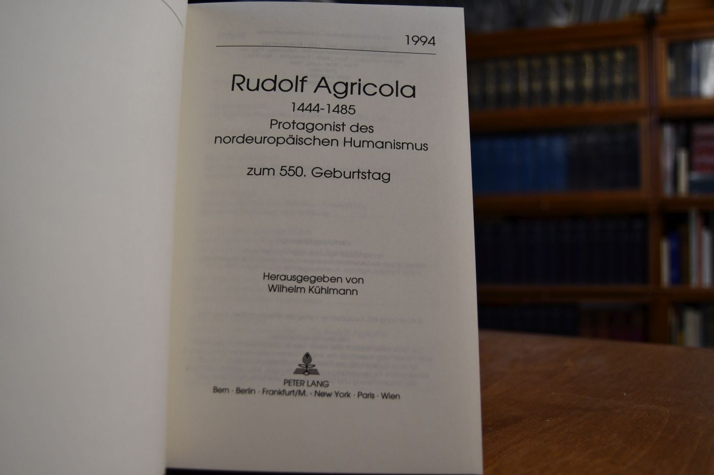 Rudolf Agricola 1444 - 1485. Protagonist des nordeuropäischen Humanismus zum 550. Geburtstag.