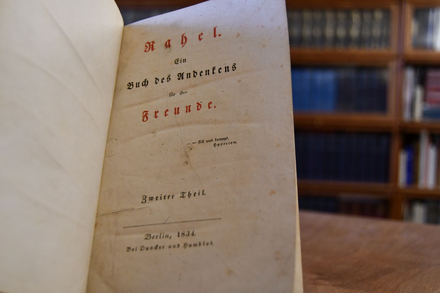 Rahel. Ein Buch des Andenkens für ihre Freunde. Zweiter Teil (apart).