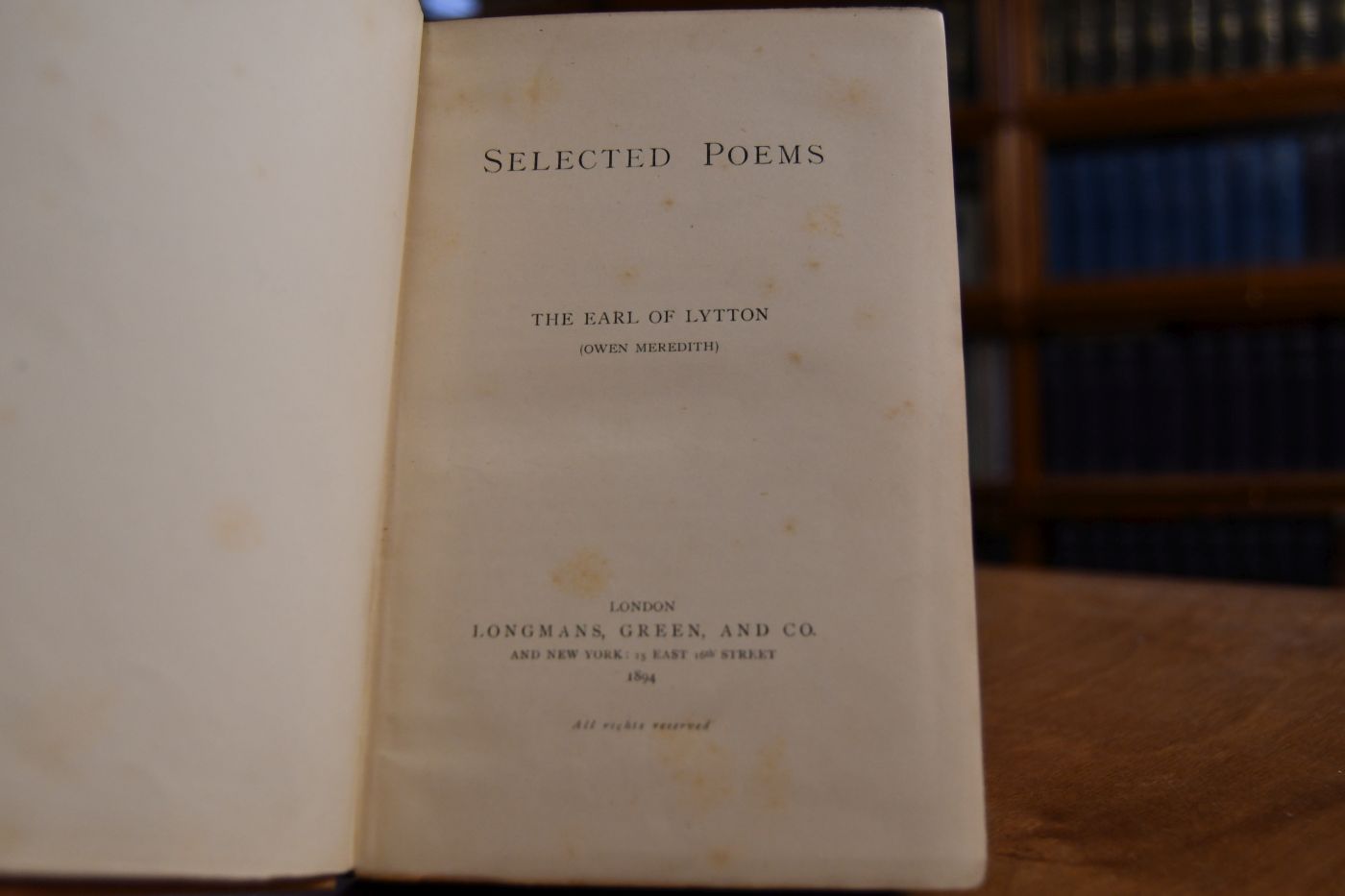 Selected Poems (Owen Meredith).