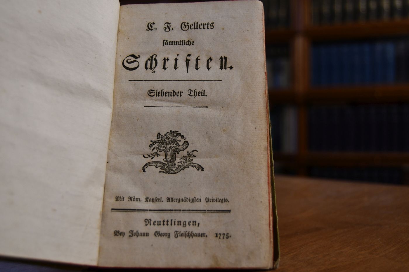 C.F. Gellerts sämmtliche Schriften. Siebender Theil (apart).