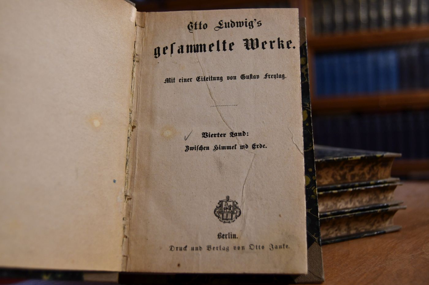 Otto Ludwig`s gesammelte Werke. Mit einer Einleitung von Gustav Freytag. 5 Bde. in 4 Bänden.
