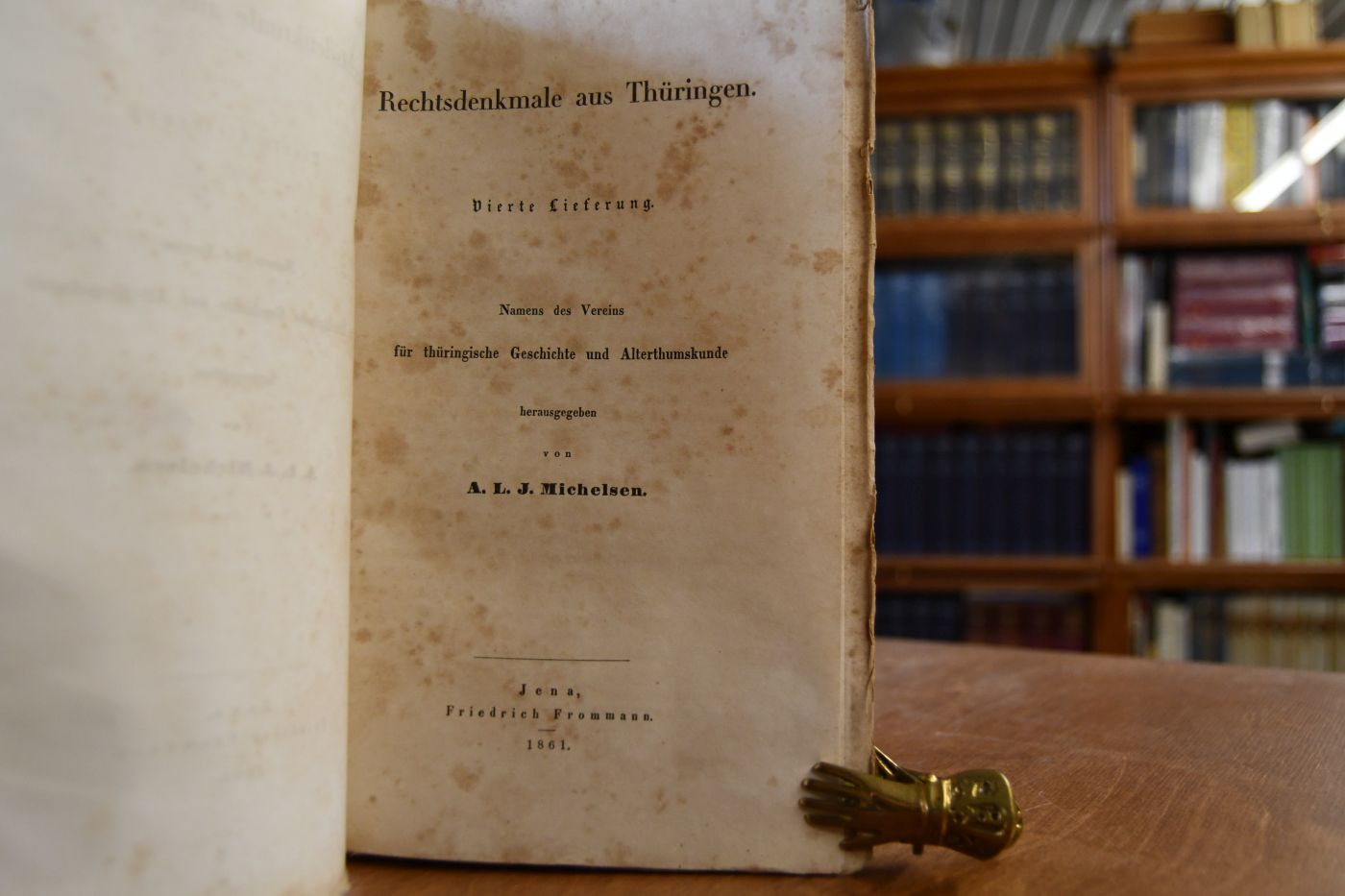 Rechtsdenkmale aus Thüringen. Vierte Lieferung (apart).