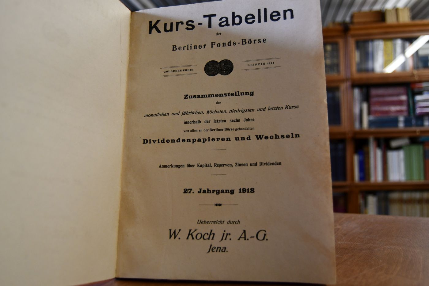 Kurs-Tabellen der Berliner Fonds-Börse. 27. Jahrgang 1918.