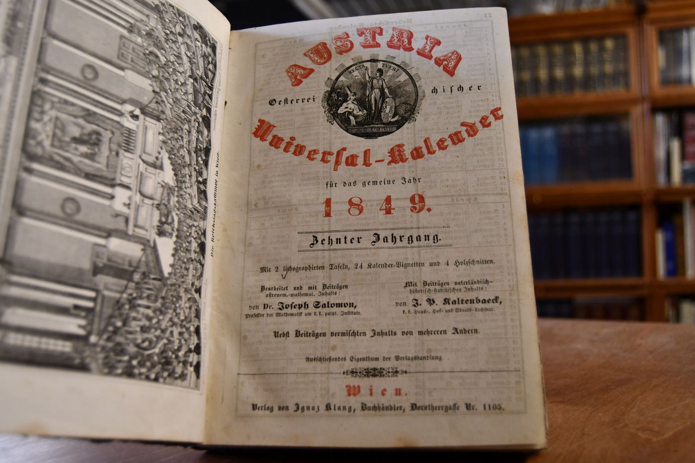 Austria. Oesterreichischer Universal-Kalender für das gemneine Jahr 1849. Zehnter Jahrgang.