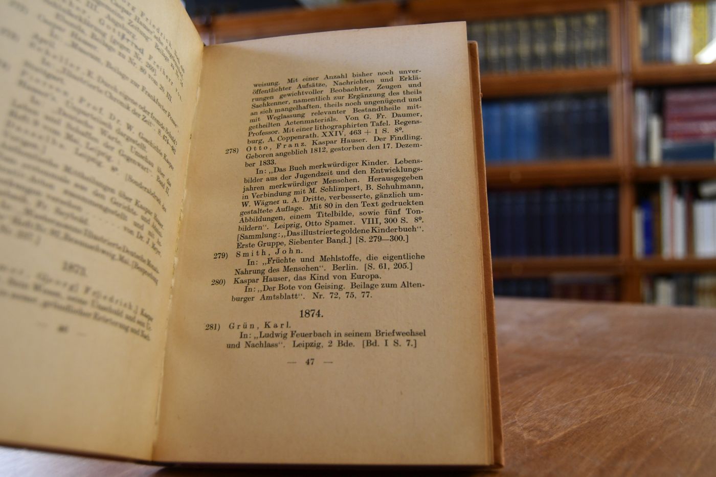 Kaspar Hauser. Über tausend bibliographische Nachweise.