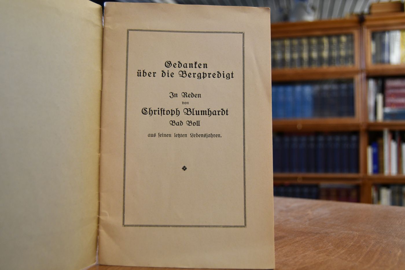 Gedanken über die Bergpredigt. In Reden von Christoph Blumhardt Bad Boll aus seinen letzten Lebensjahren.