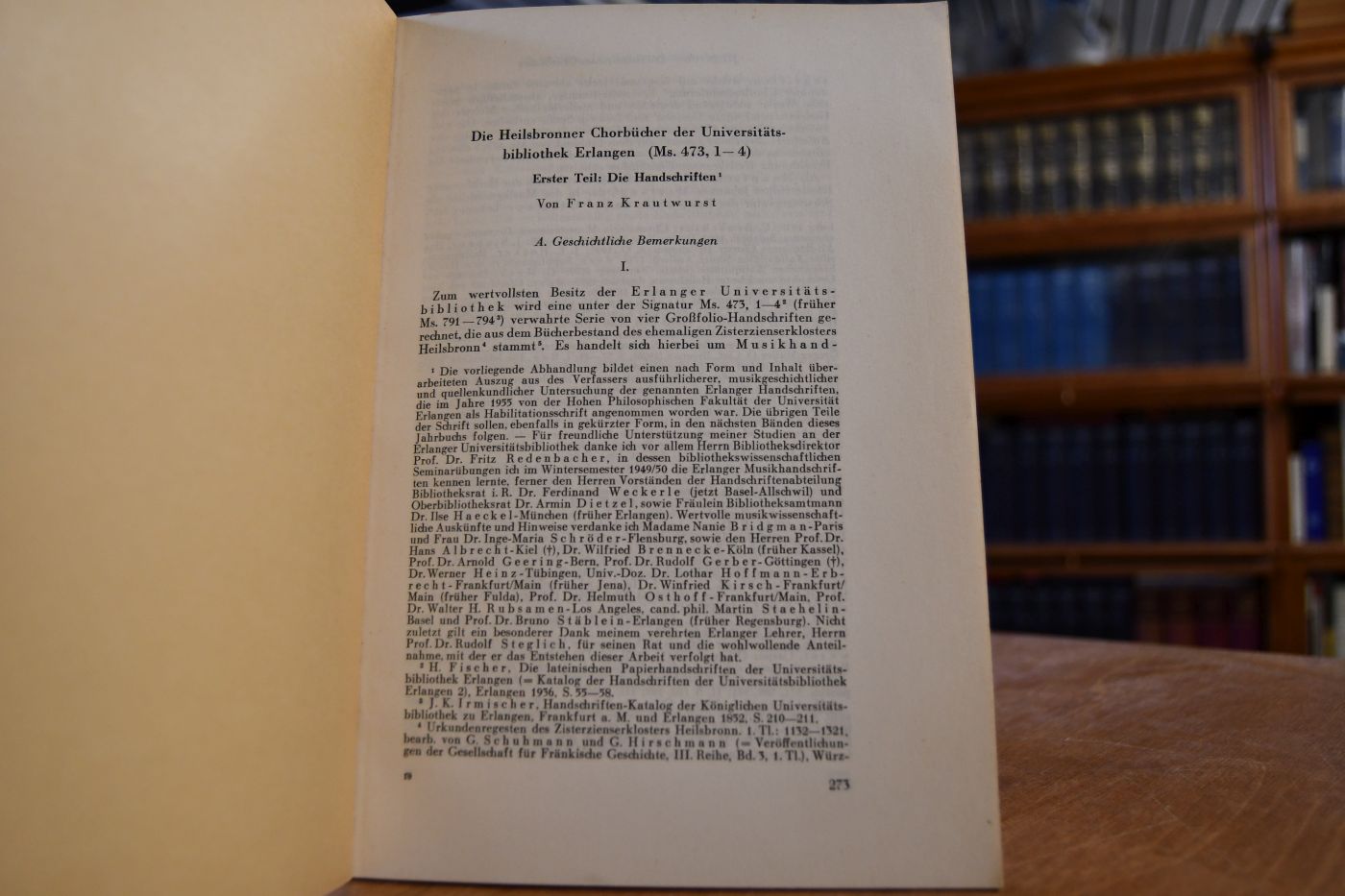 Die Heilsbronner Chorbücher der Universitätsbibliothek Erlangen (Ms. 473, 1-4). Erster Teil Die Handschriften.