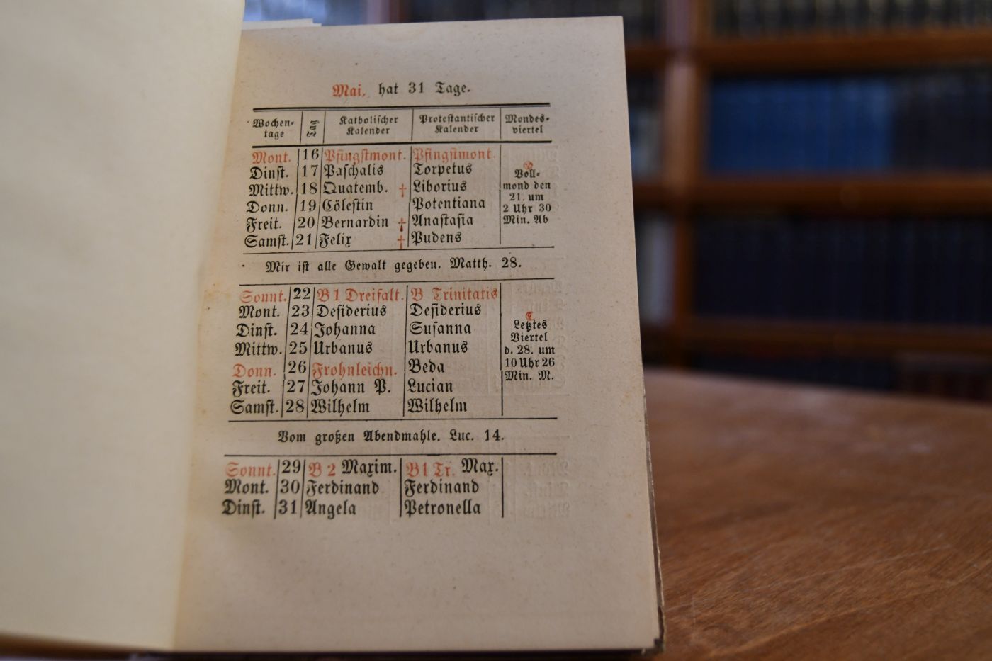 Toiletten-Kalender für das Jahr 1864.