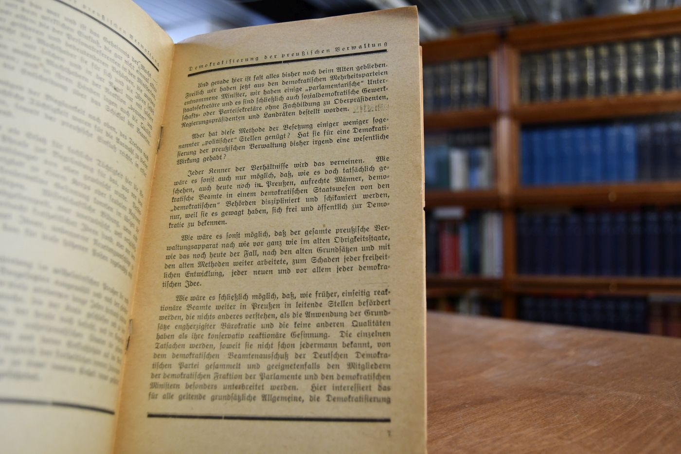 Demokratisierung der preußischen Verwaltung.