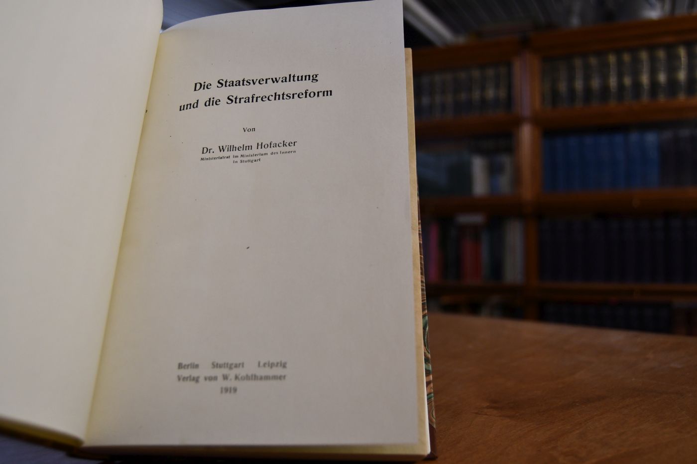 Die Staatsverwaltung und die Strafrechtsreform.
