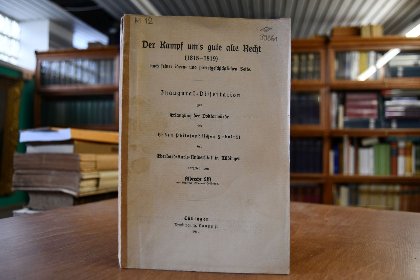 Der Kampf um`s gute alte Recht (1815-1819) nach seiner ideen- und parteigeschichtlichen Seite.