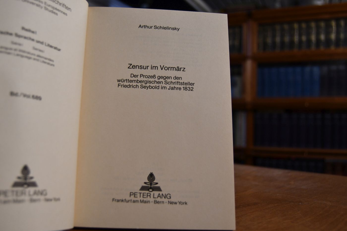Zensur im Vormärz. Der Prozess gegen den württembergischen Schriftsteller Friedrich Seybold im Jahre 1832.