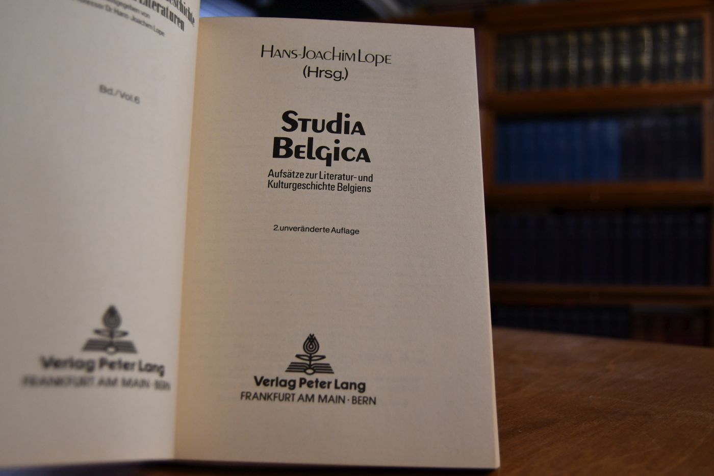Studia Belgica. Aufsätze zur Literatur- und Kulturgeschichte Belgiens.