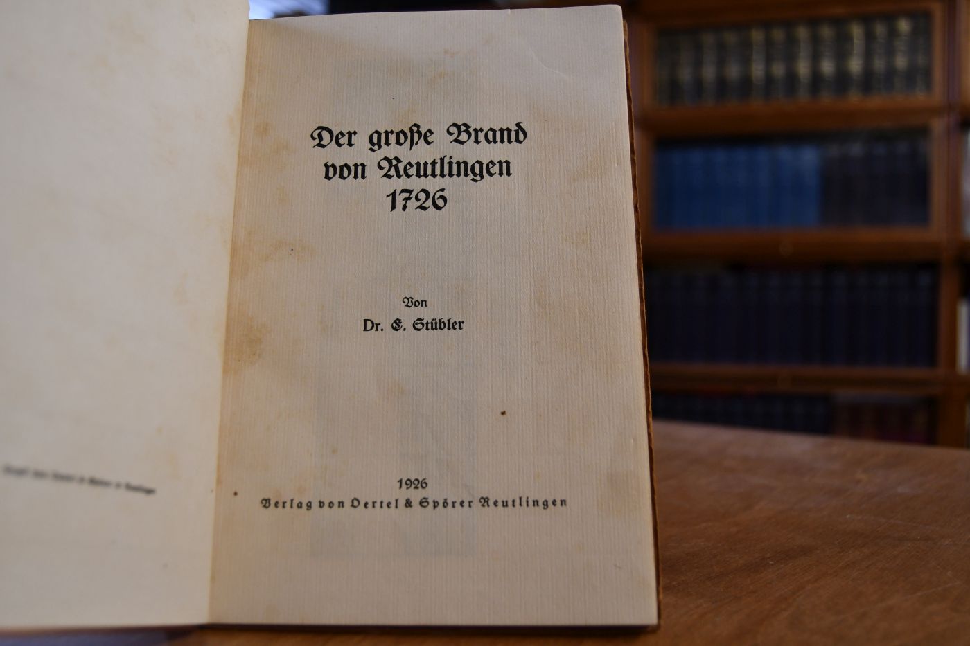 Der große Brand von Reutlingen 1726.