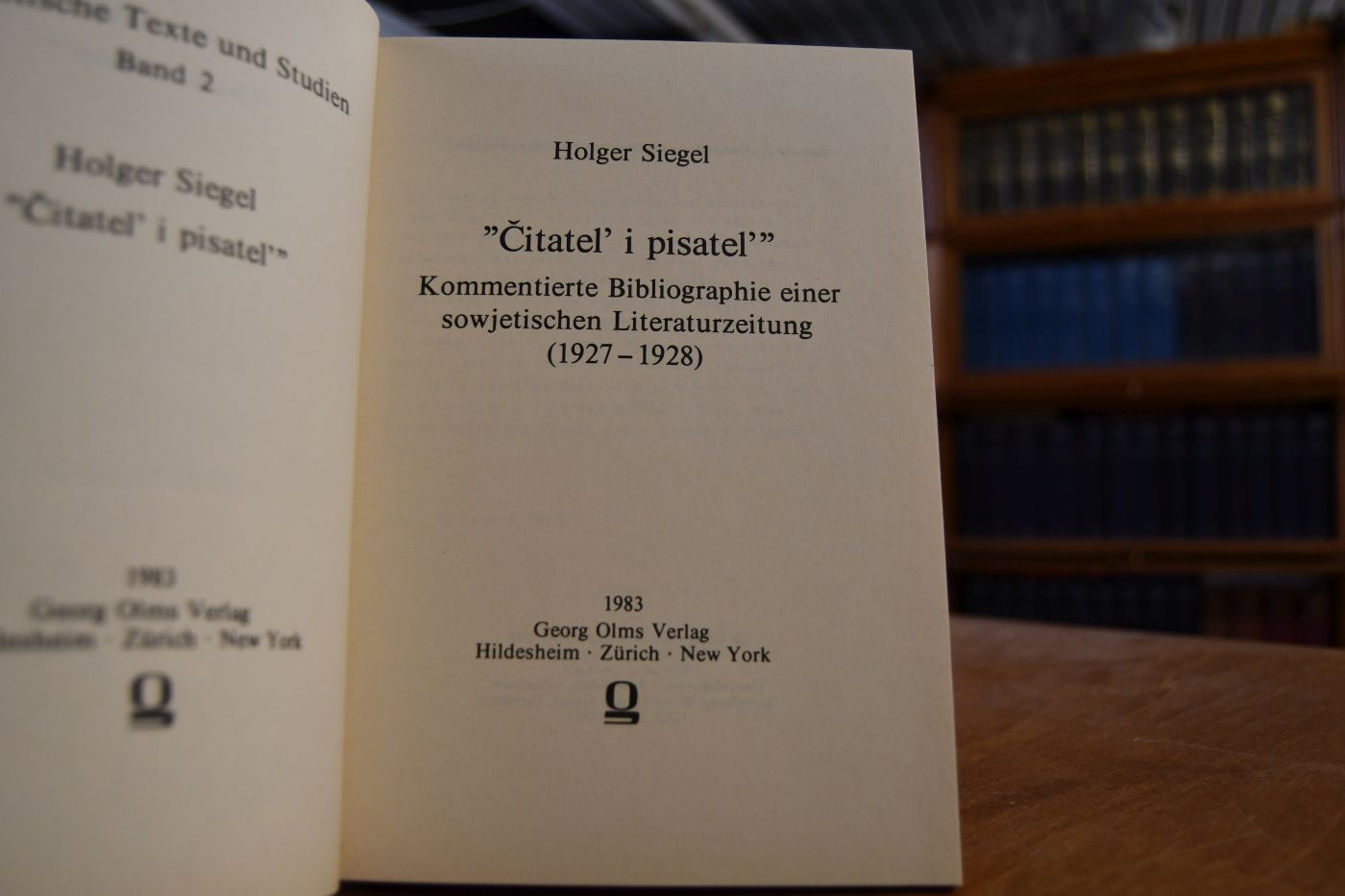 "Citadell` i pisatel`". Kommentierte Bibliographie einer sowjetischen Literaturzeitung (1927 - 1928).