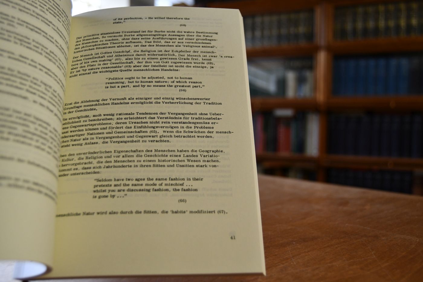 Geschichte und Geschichtsverständnis bei Edmund Burke.