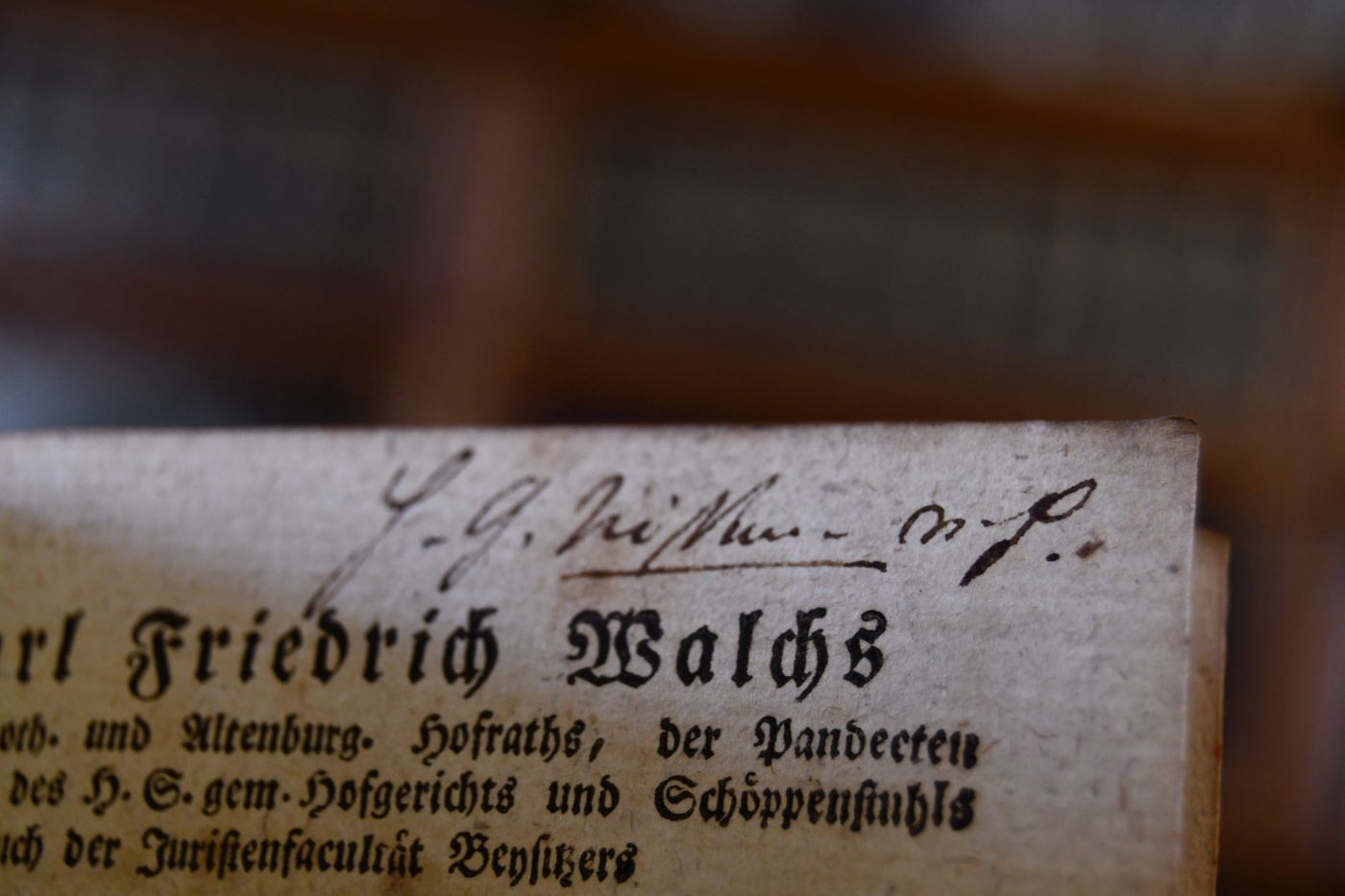 Carl Friedrich Walchs vermischte Beyträge zu dem deutschen Recht Teile 3-7 (von 8) in 3 Bänden.