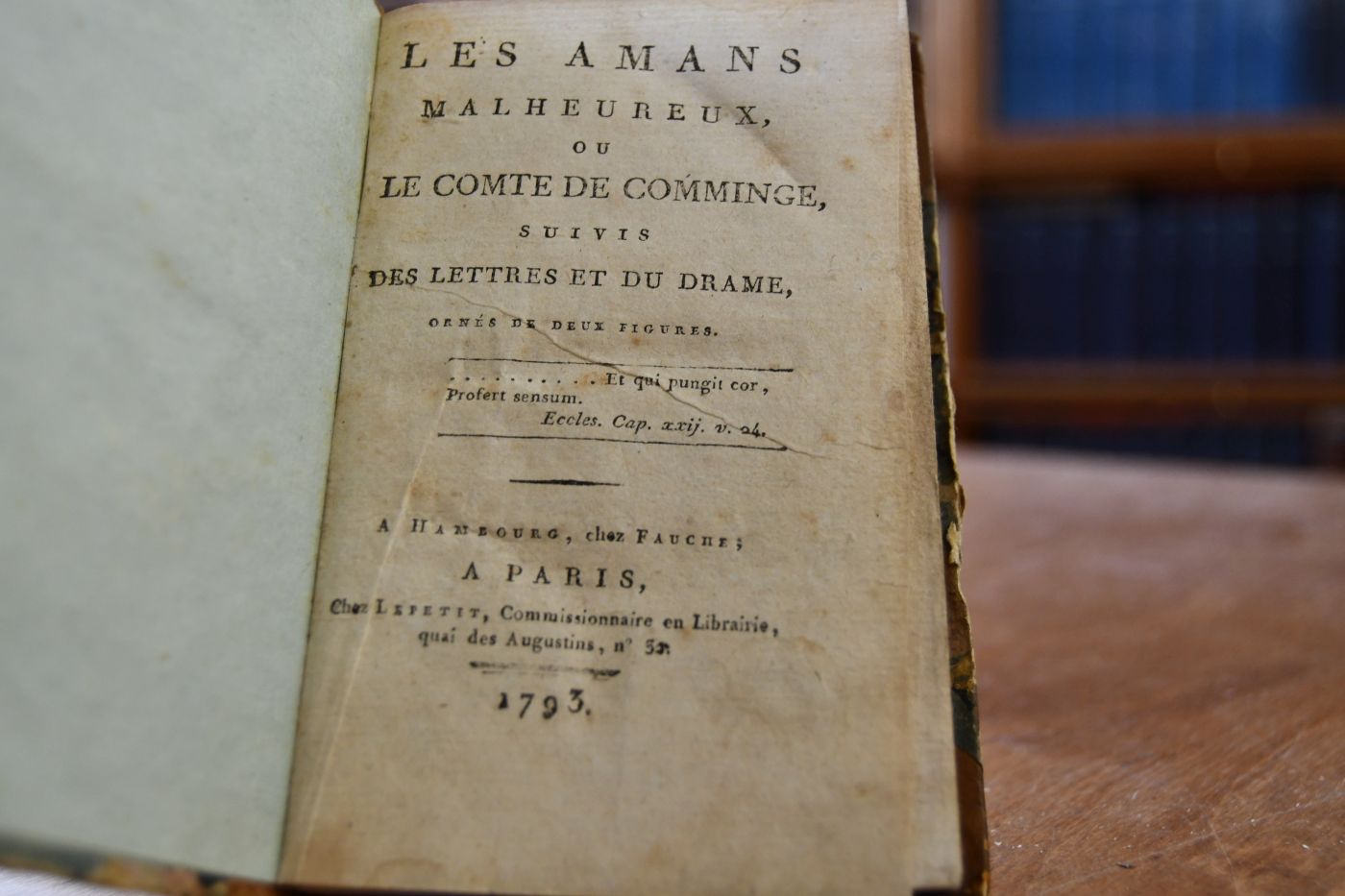 Les amans malheureux, ou Le comte de Comminge, suivis des Lettres et du drame, ornés de deux figures