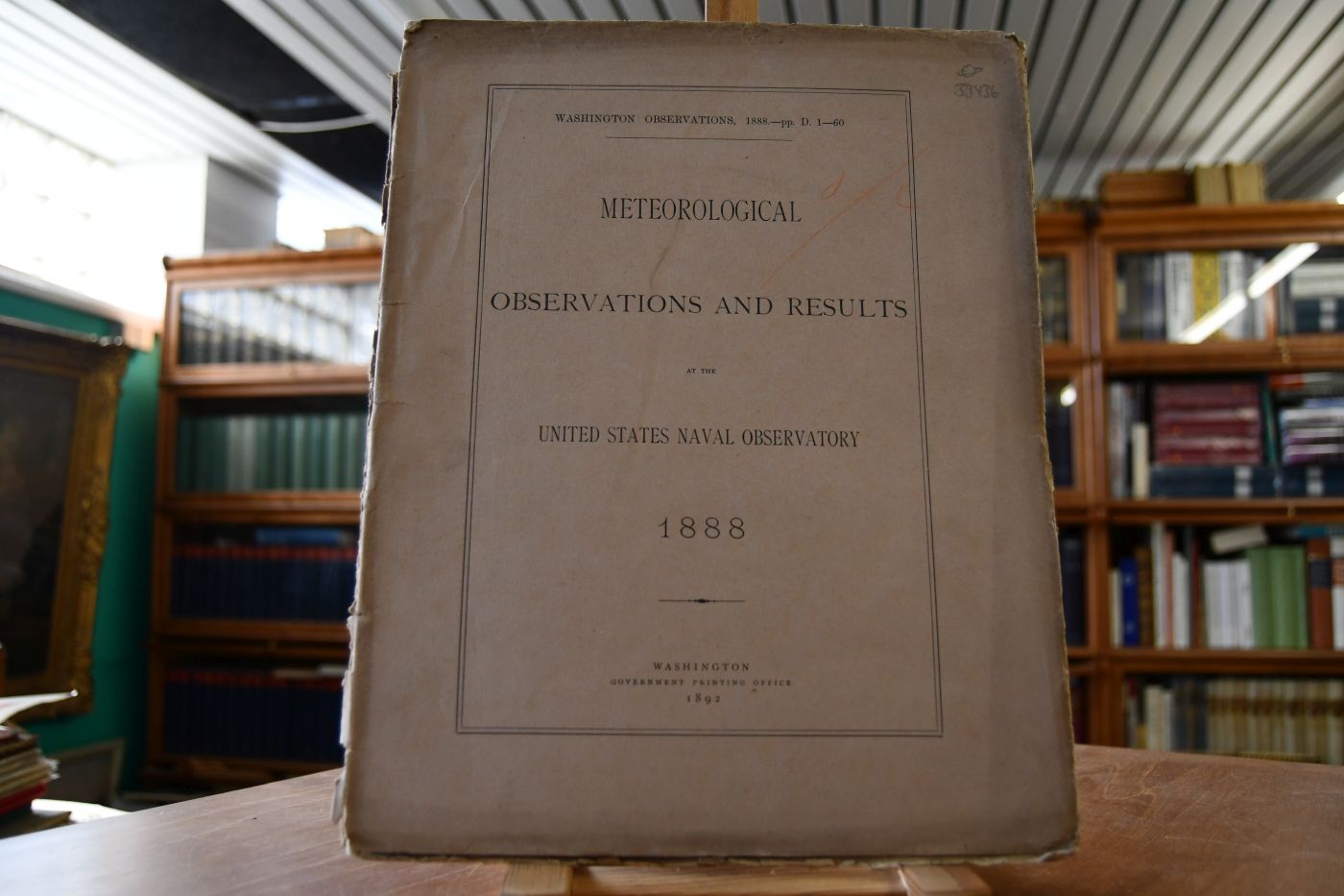 Meteorological Observations and Results at the United States Naval Observatory 1888.