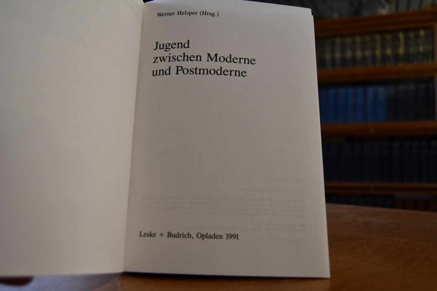 Jugend zwischen Moderne und Postmoderne.