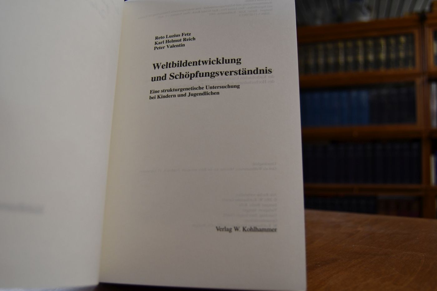 Weltbildentwicklung und Schöpfungsverständnis. Eine strukturgenetische Untersuchung bei Kindern und Jugendlichen.
