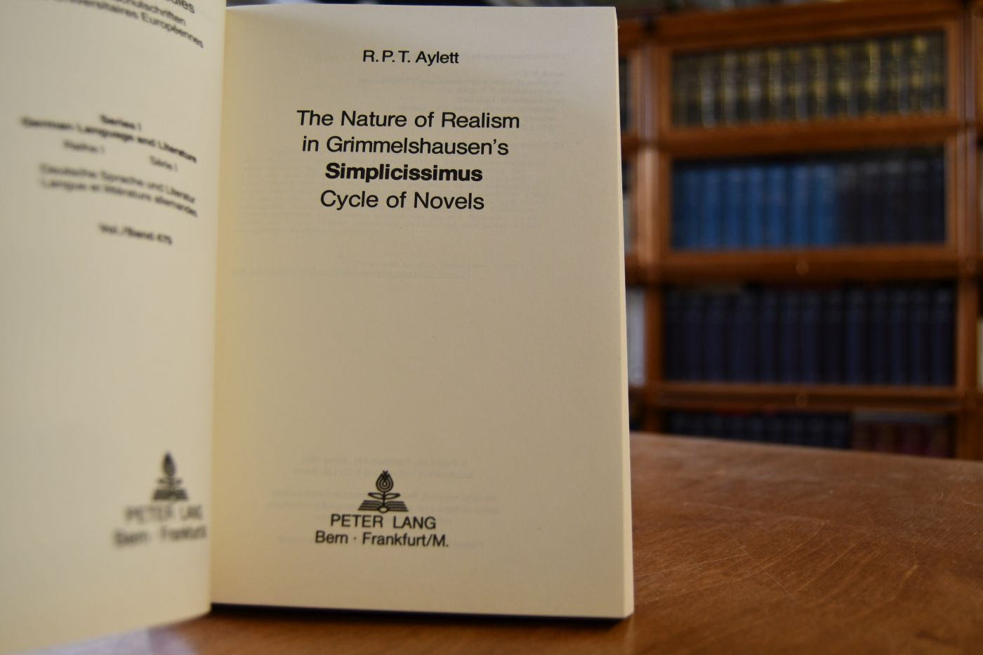 The nature of realism in Grimmelshausen`s Simplicissimus, cycle of novels.