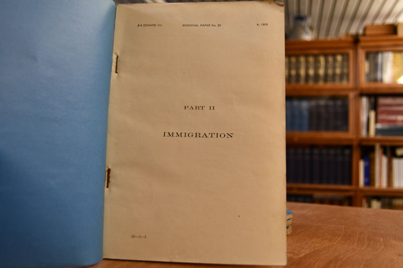 Report on Immigration. Part II., Annual Report, 1908-1911 (4 Bde.)