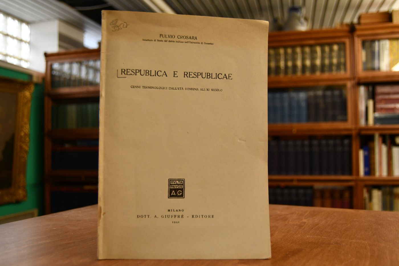 Respublica e Respublicae. Cenni Terminologici dall`eta all`XI Secolo.