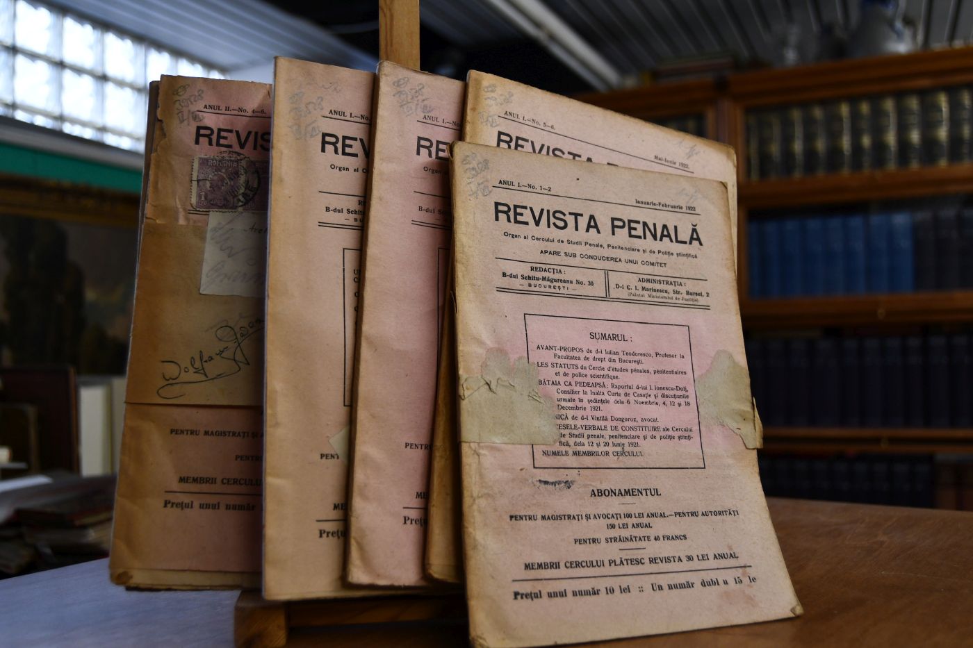 Revista Penala. Organ al Cercului de Studii Penale, Penitenciare si de Politie stiintifica. Anul I No. 1-2, 5-6, 7-8, 9-10. Anul II No. 4-6, 7-8, 9-10.
